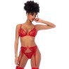 Ensemble de lingerie 3 pièces rouge