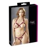 Ensemble 2 pièces Soutien-gorge ouvert et string rouge