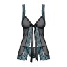 Babydoll Noir et Turquoise - Obsessive