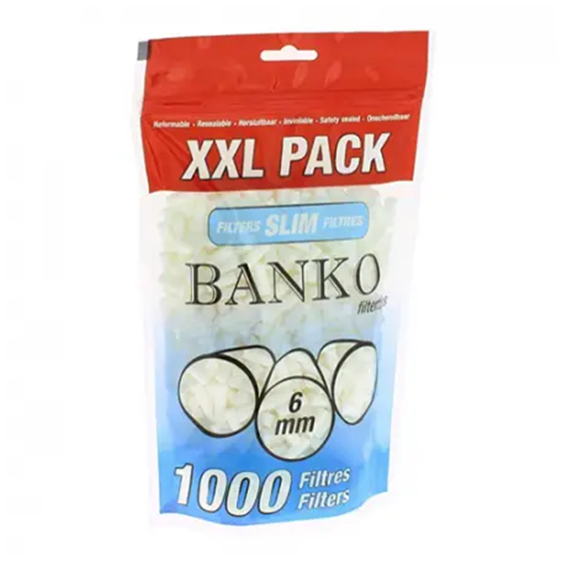 Sachet de 1000 filtres 6 mm Banko 4€