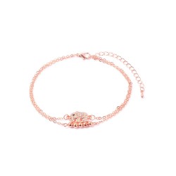 Bracelet de cheville couleur or rose