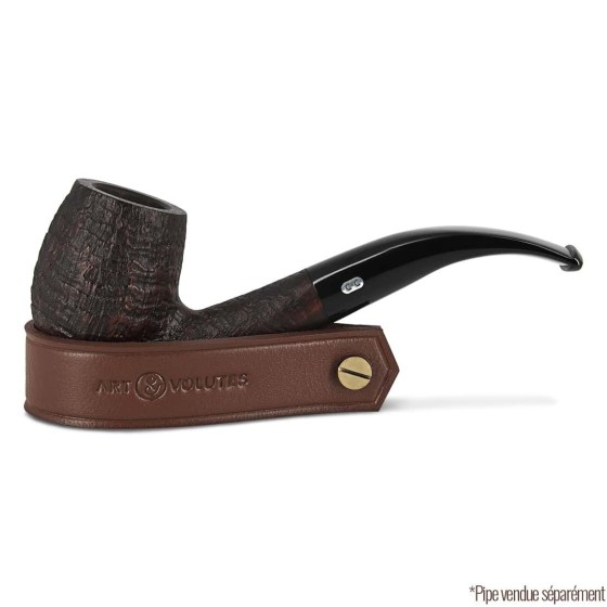 Porte Pipe en cuir marron - mdl diffusion.com