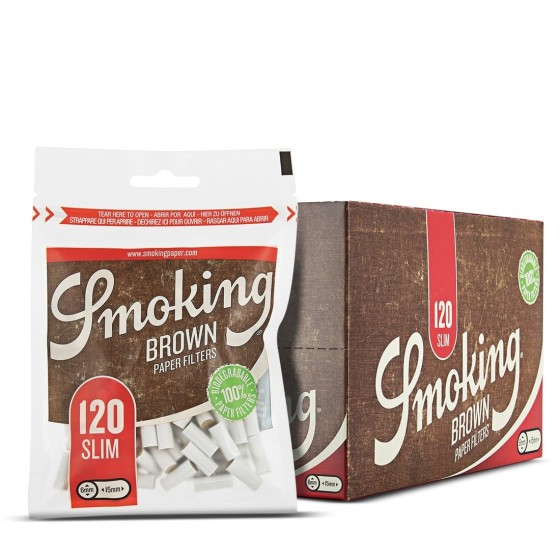 Filtres Smoking Slim brown x 10 sachets - Mdl diffusion